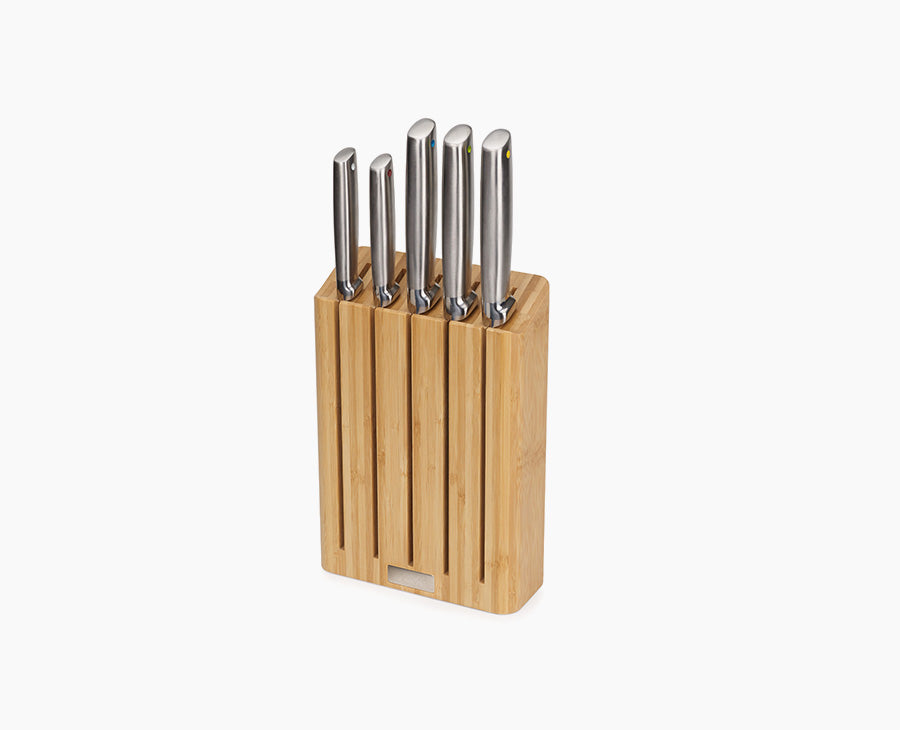 5Piece Bamboo Knife Block Set Joseph Joseph UK