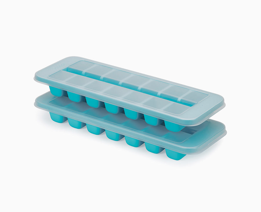 simpletome ONE PRESS RELEASE Ice Cube Trays With Lid, Bin, Scoop and Plate