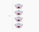 Nest Lock 4-Piece Red 1L Round Container Set