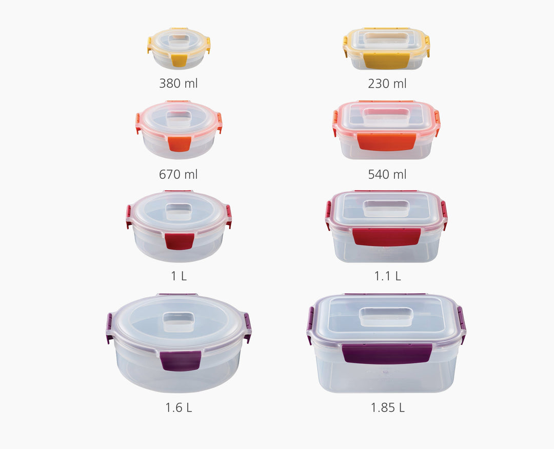 Nest™ Lock 8 Stackable Food Containers | Joseph Joseph UK