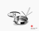 Space Steel Folding Handle 28cm Saute Pan &amp; Lid