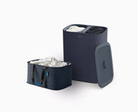 2-piece Black Tota 90L &amp; Hold-All Laundry Basket Set