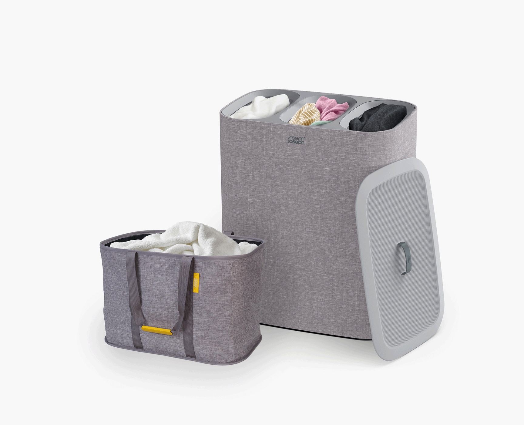 90L and 55L Large Grey Laundry Basket Set | Joseph Joseph UK