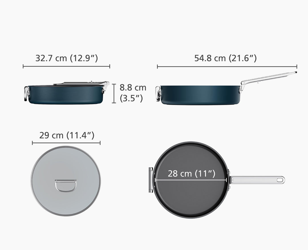 Space™ Non-Stick Sauté Pan 28cm | Joseph Joseph UK