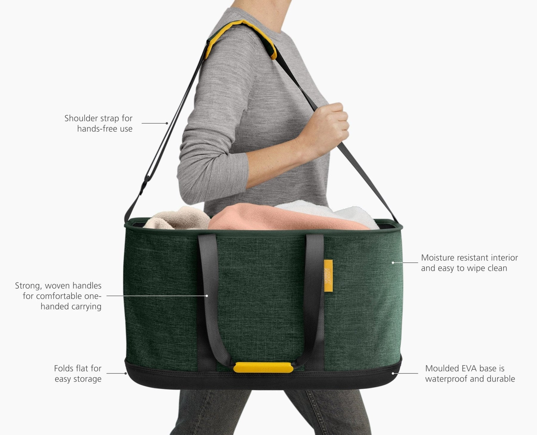 Hold-All™ Outdoor Green Collapsible 45L Laundry Basket