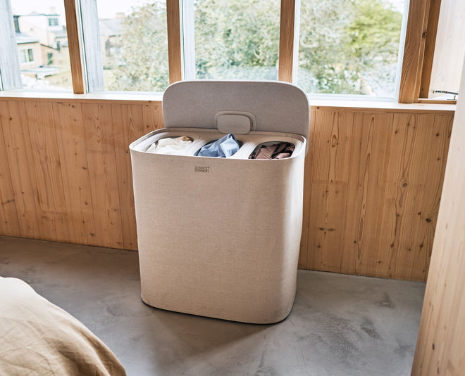 Tota 2 Trio 90L Pale Mushroom Laundry Separation Basket