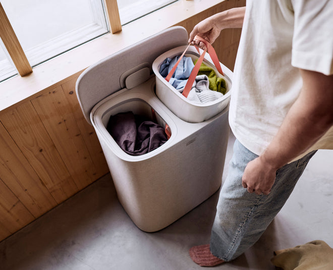 Tota 2 90L Pale Mushroom Laundry Separation Basket