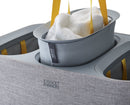 2-piece Large Grey Laundry Basket Set