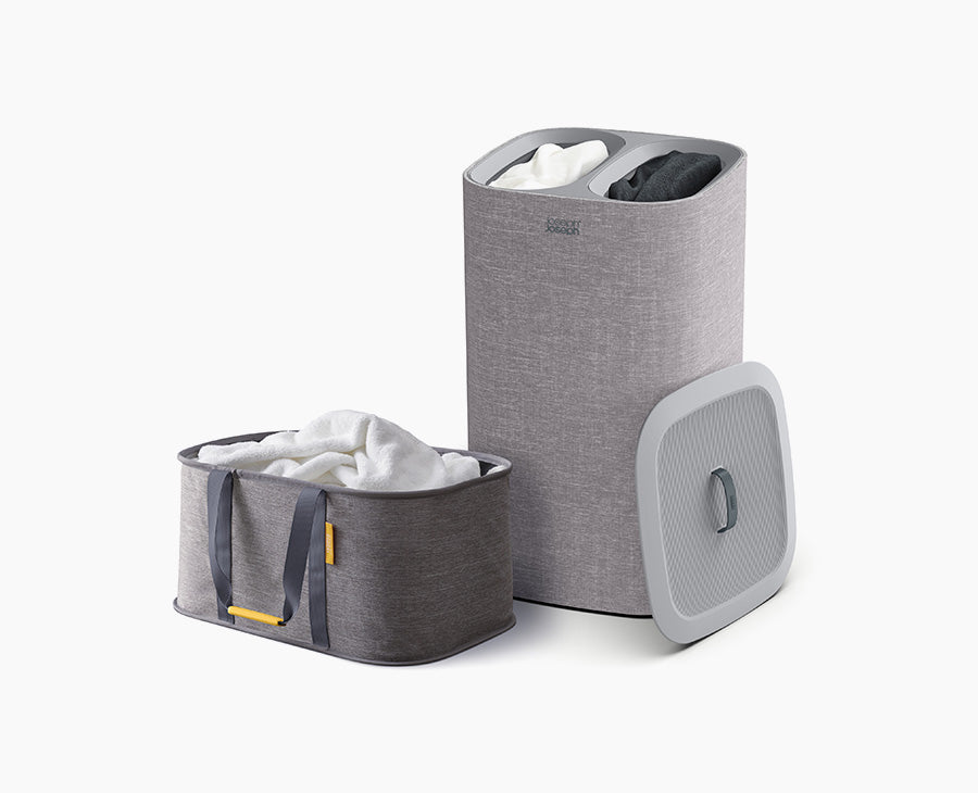 60L & 35L Laundry Basket Set (Grey) | Joseph Joseph UK