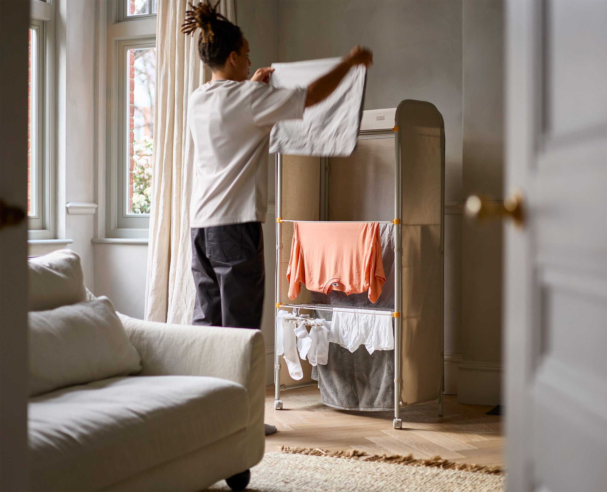 2-piece Laundry Basket &amp; Airer Set