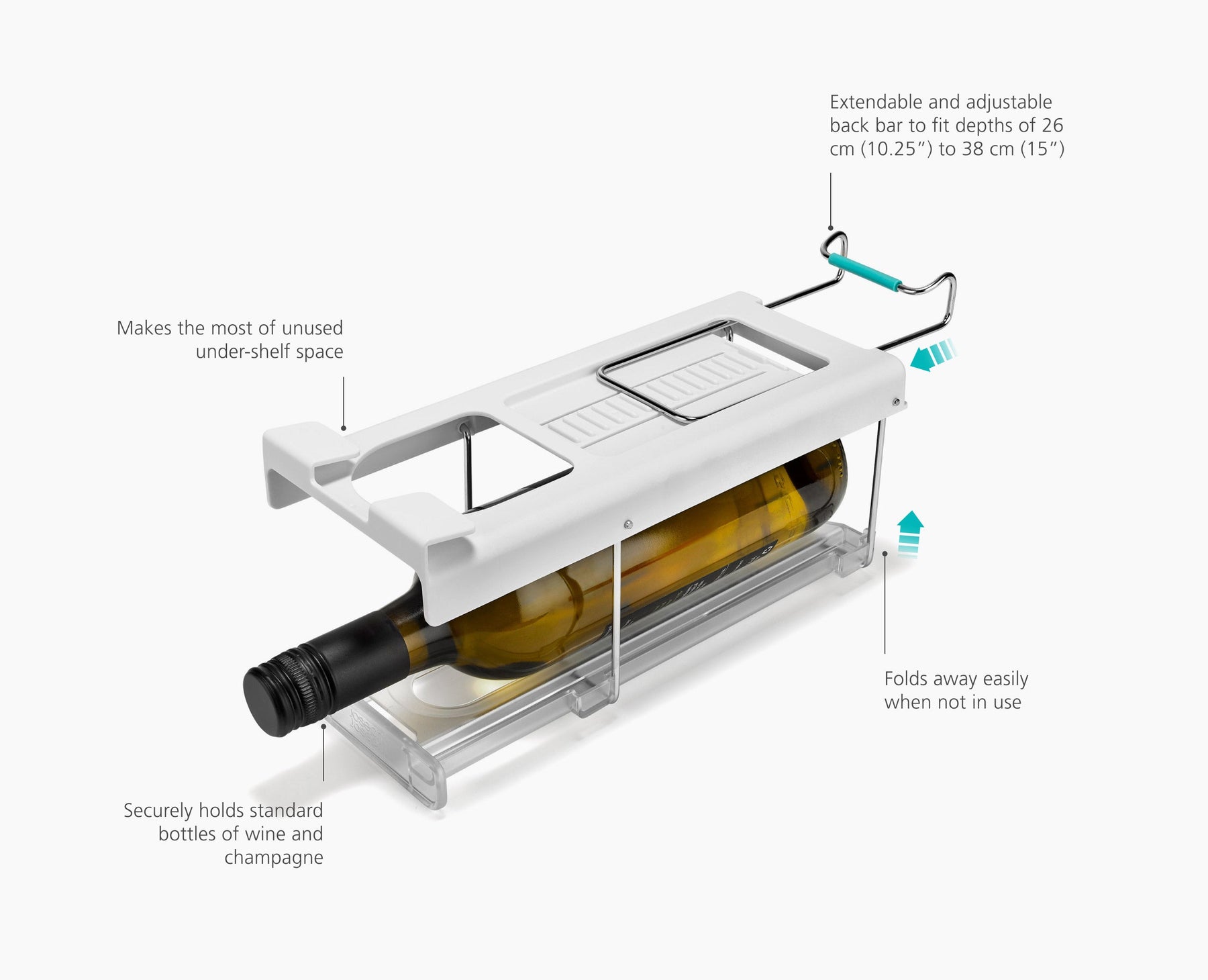 FridgeStore™ Under-Shelf Bottle Holder &amp; Can Dispenser