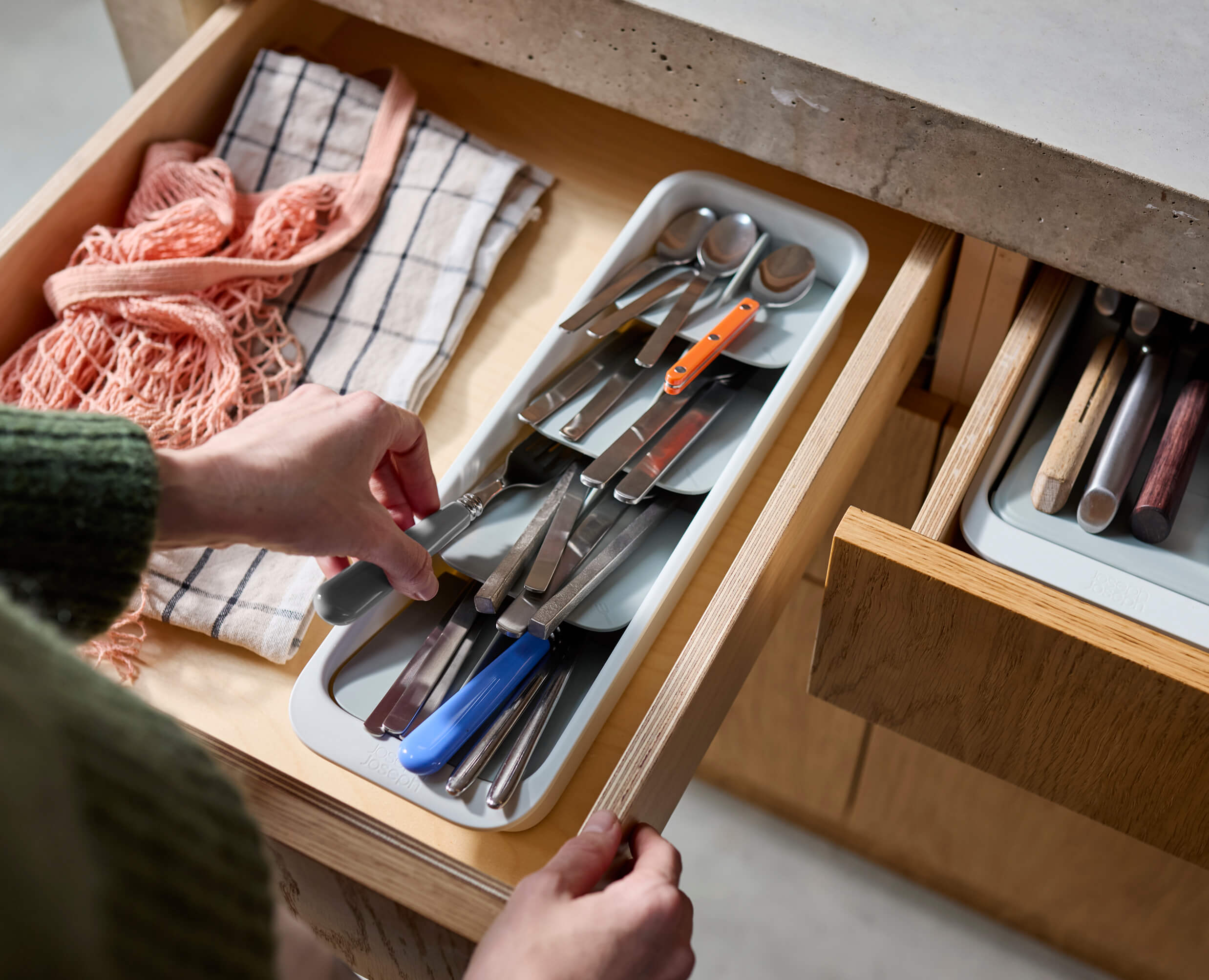 DrawerStore™ Compact Tiered Cutlery Organiser