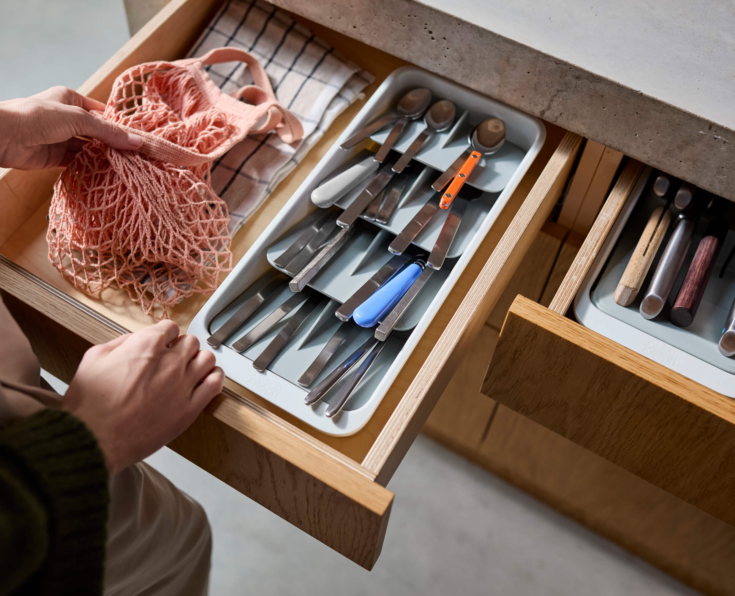 DrawerStore™ Large Tiered Cutlery Organiser