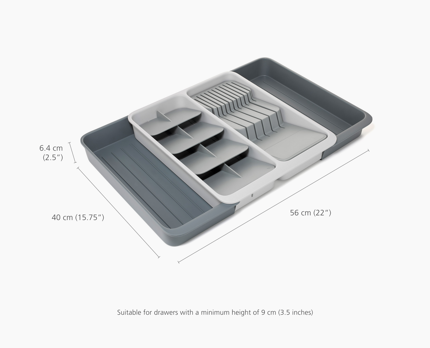 DrawerStore™ Expanding Tiered Cutlery, Utensil, Gadget &amp; Knife Organiser