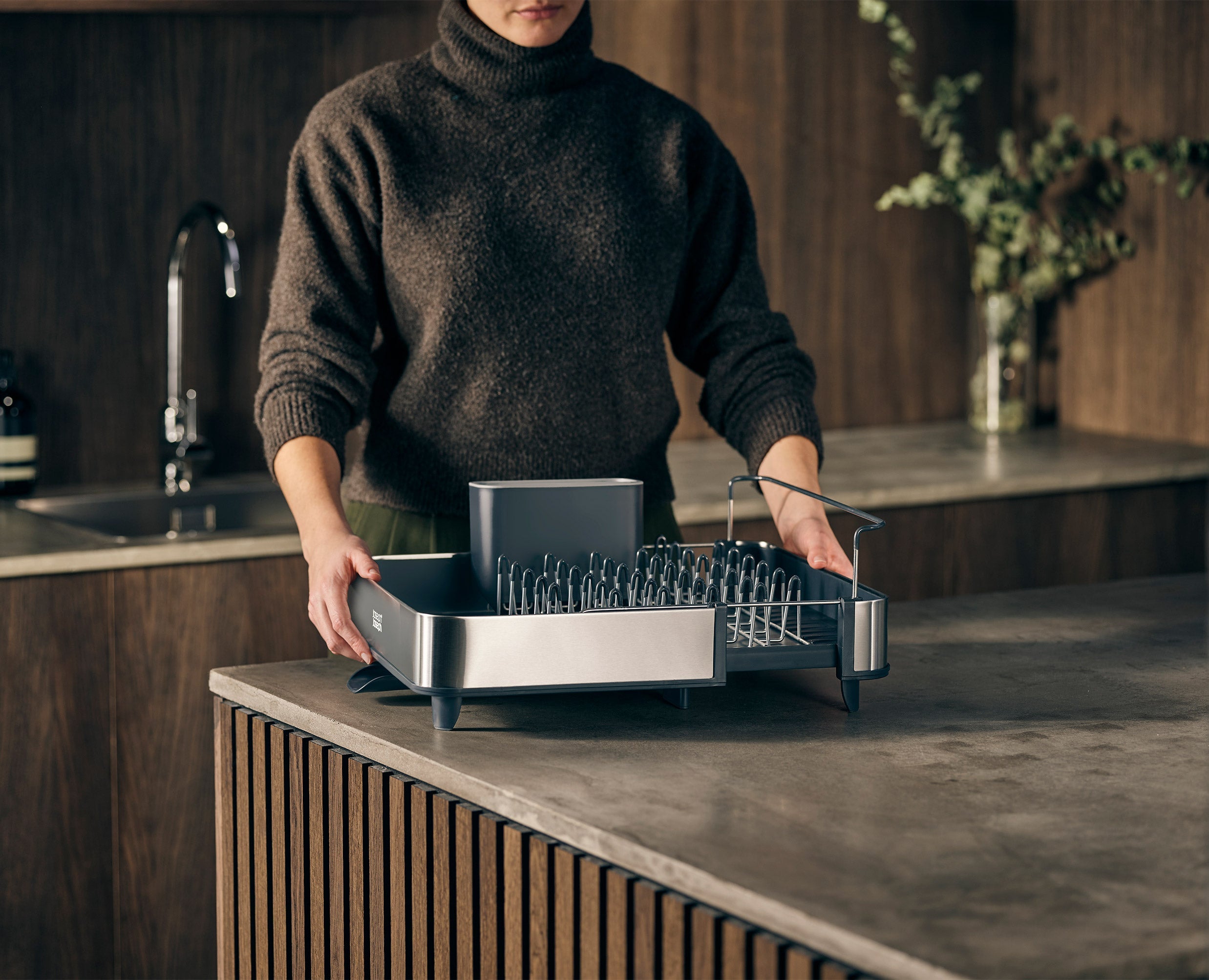 2-piece Stainless-Steel Drainer &amp; Sink Organisation Set