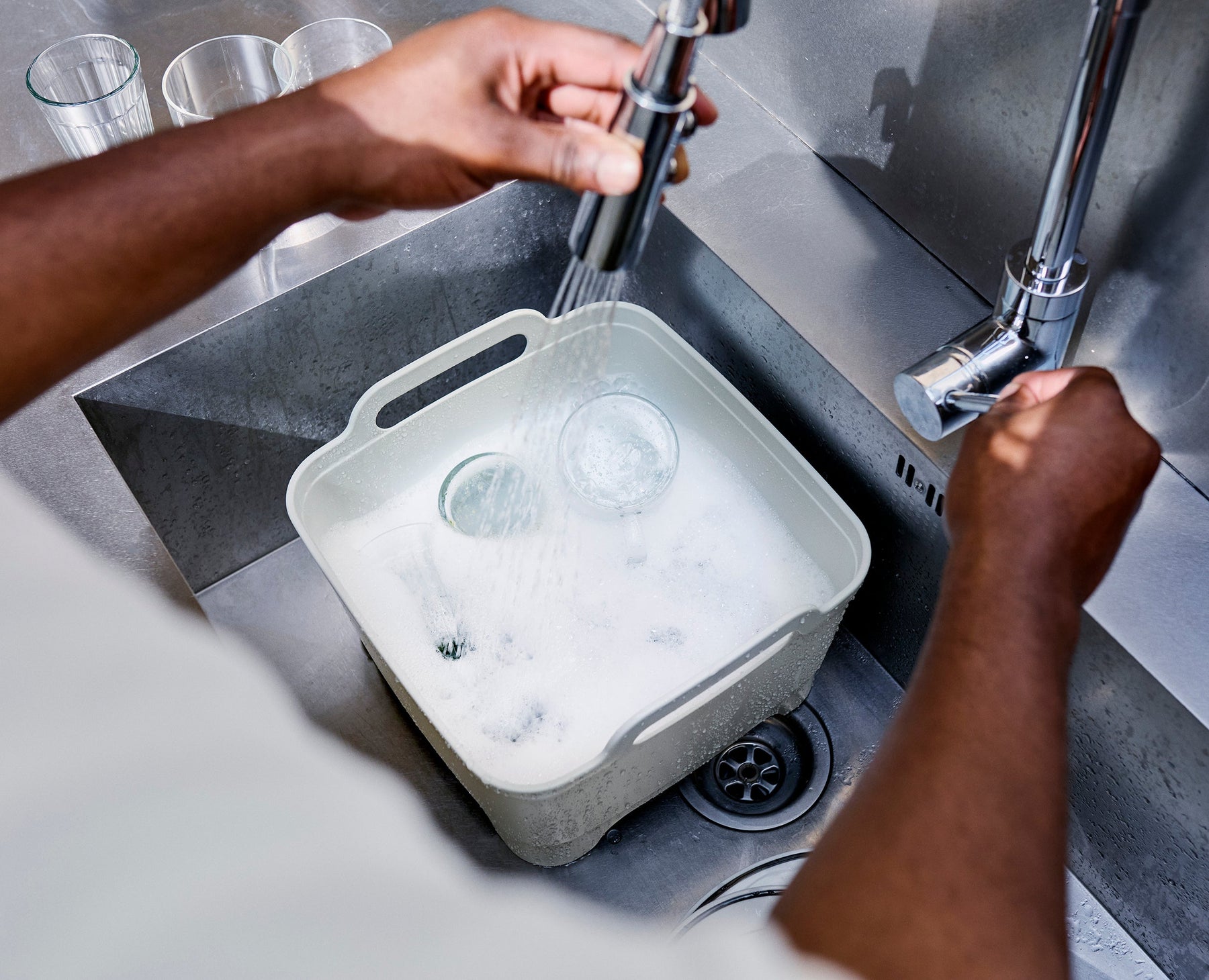 Wash&amp;Drain™ Grey Washing-up Bowl