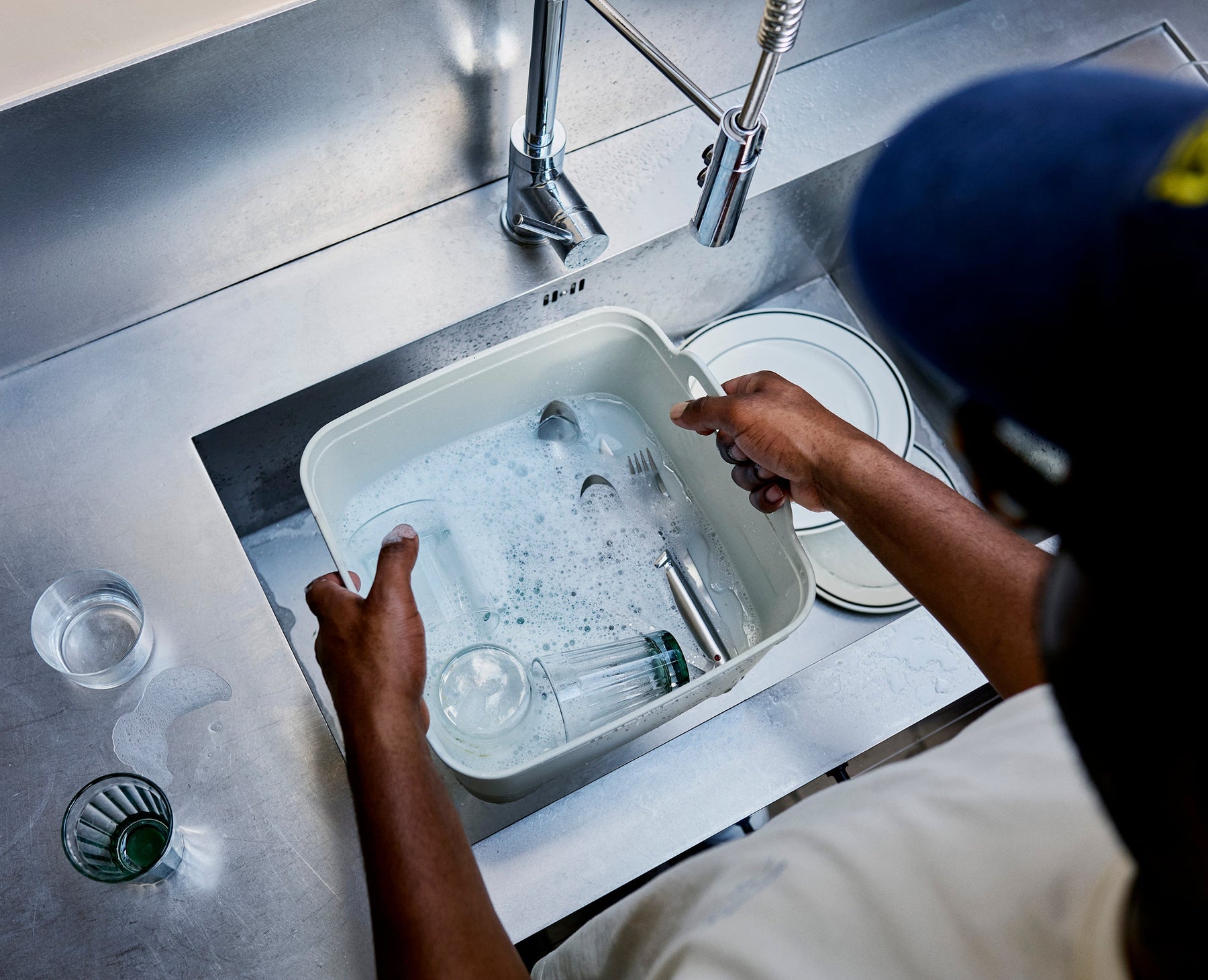 Wash&amp;Drain™ Grey Washing-up Bowl