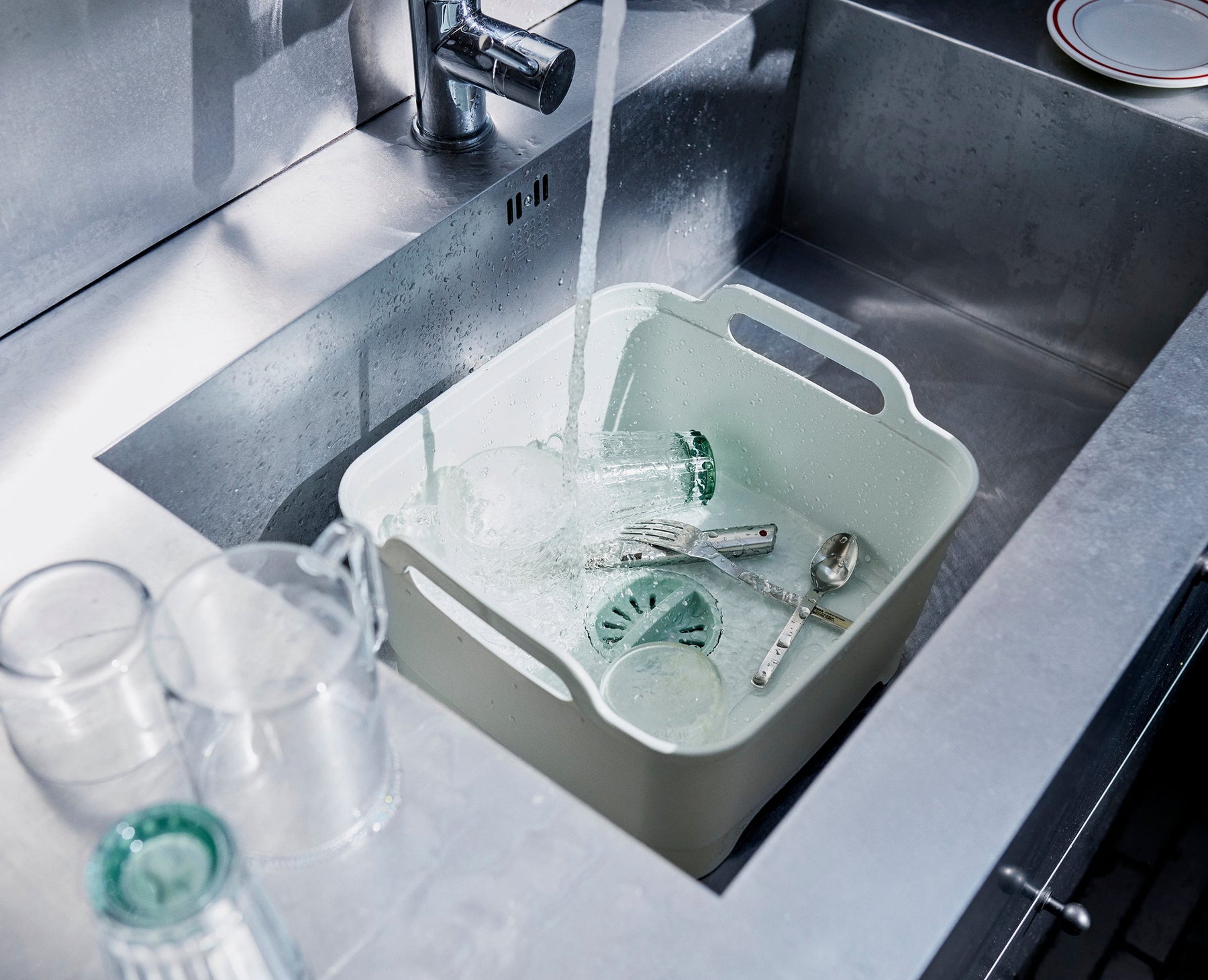 Wash&amp;Drain™ Grey Washing-up Bowl