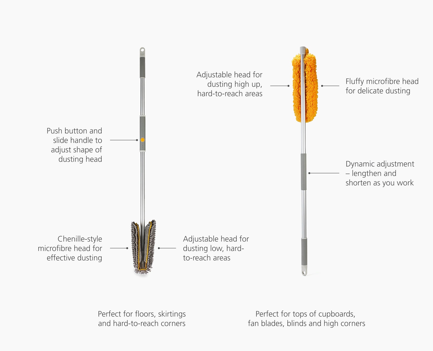 CleanTech™ Adjustable High Zone &amp; Floor Duster Set
