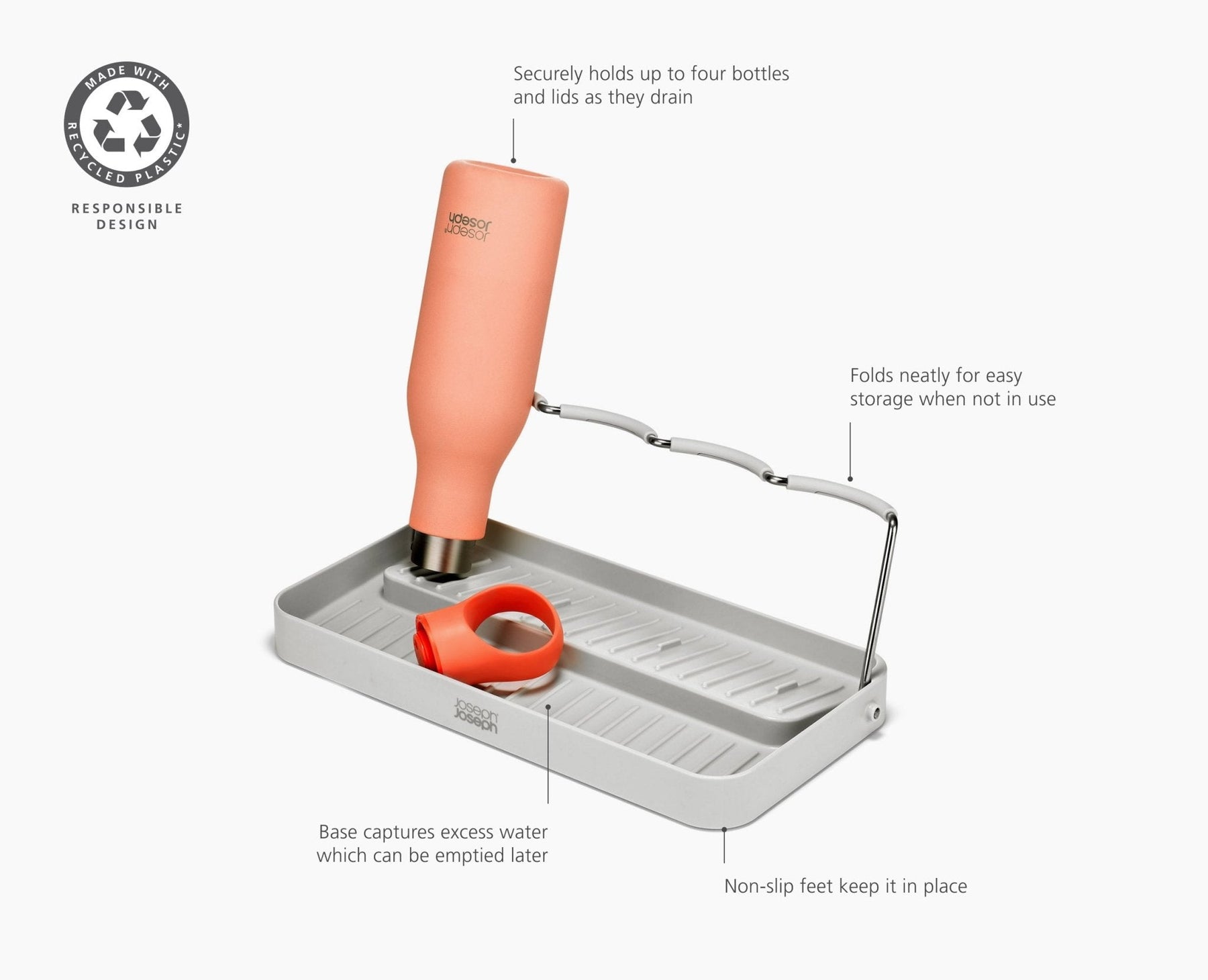 DrySmart™ Folding Bottle Drying Rack