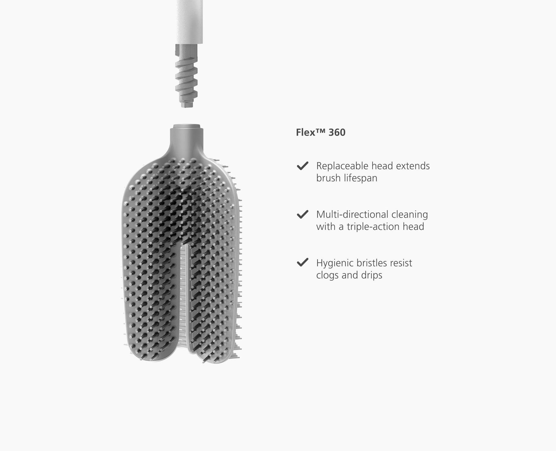 Flex™ 360 Lite Matt White Toilet Brush