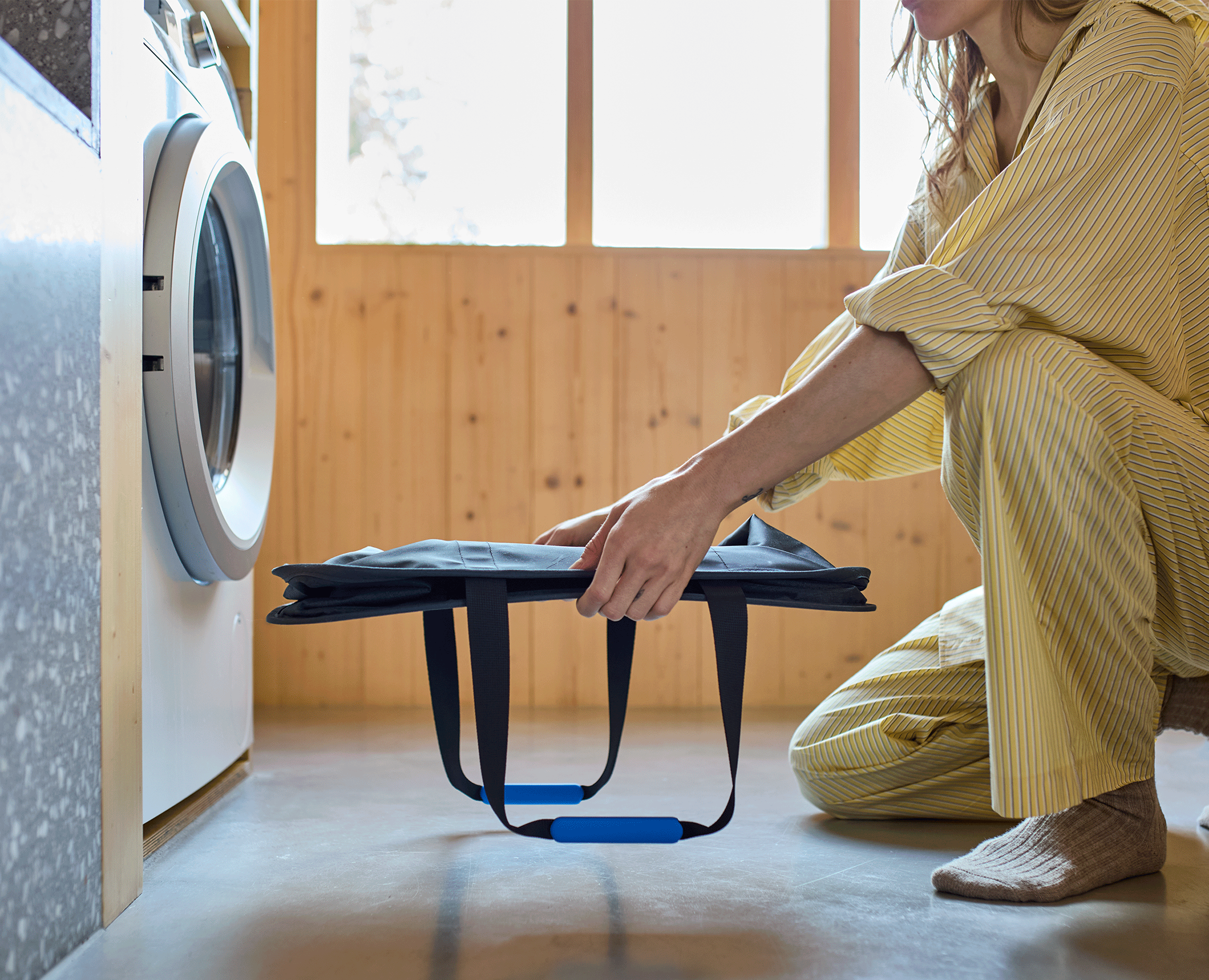 2-piece Black Tota 90L &amp; Hold-All Laundry Basket Set