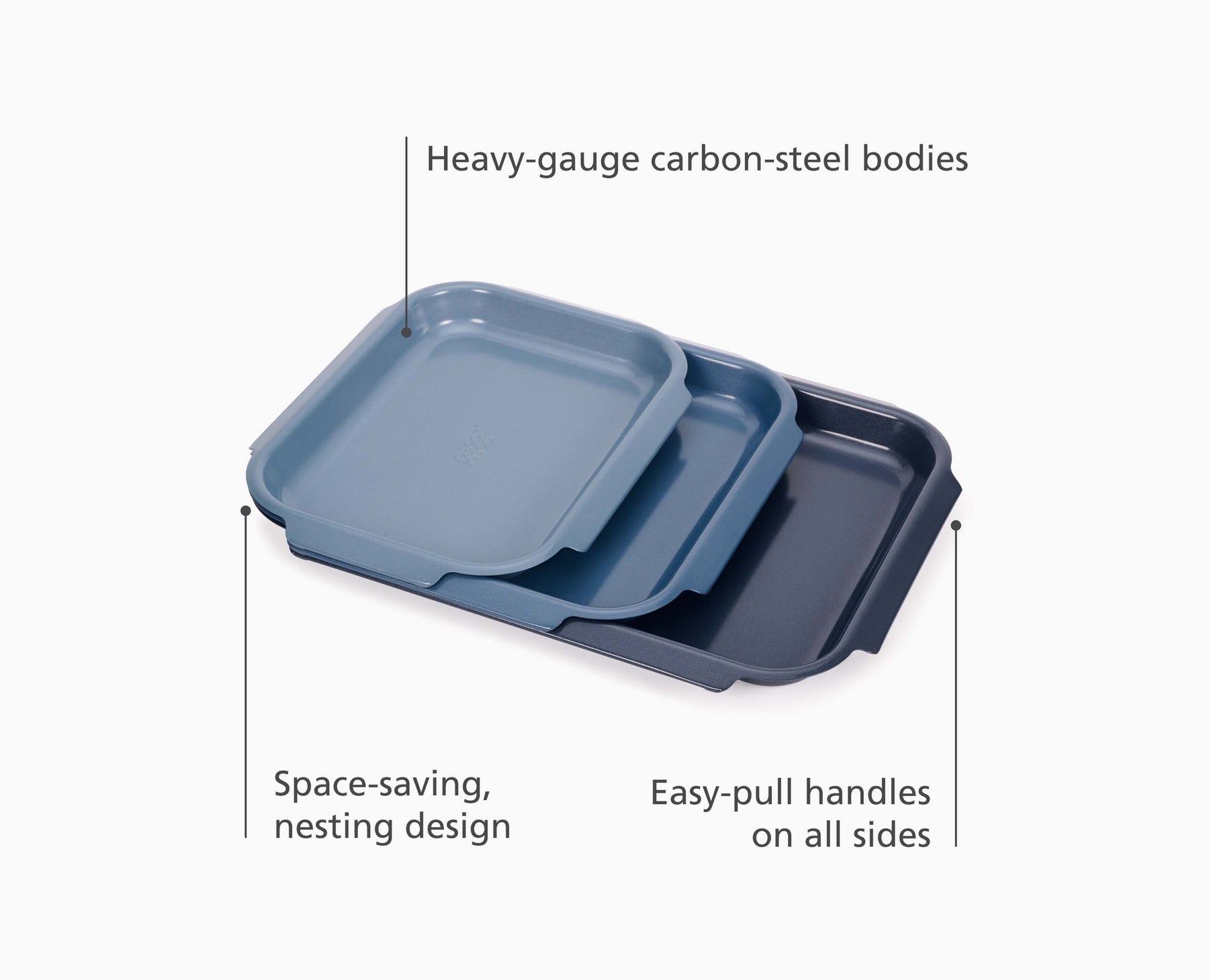 Nest™ Bake 3-piece Blue Baking Tray Set Joseph Joseph UK