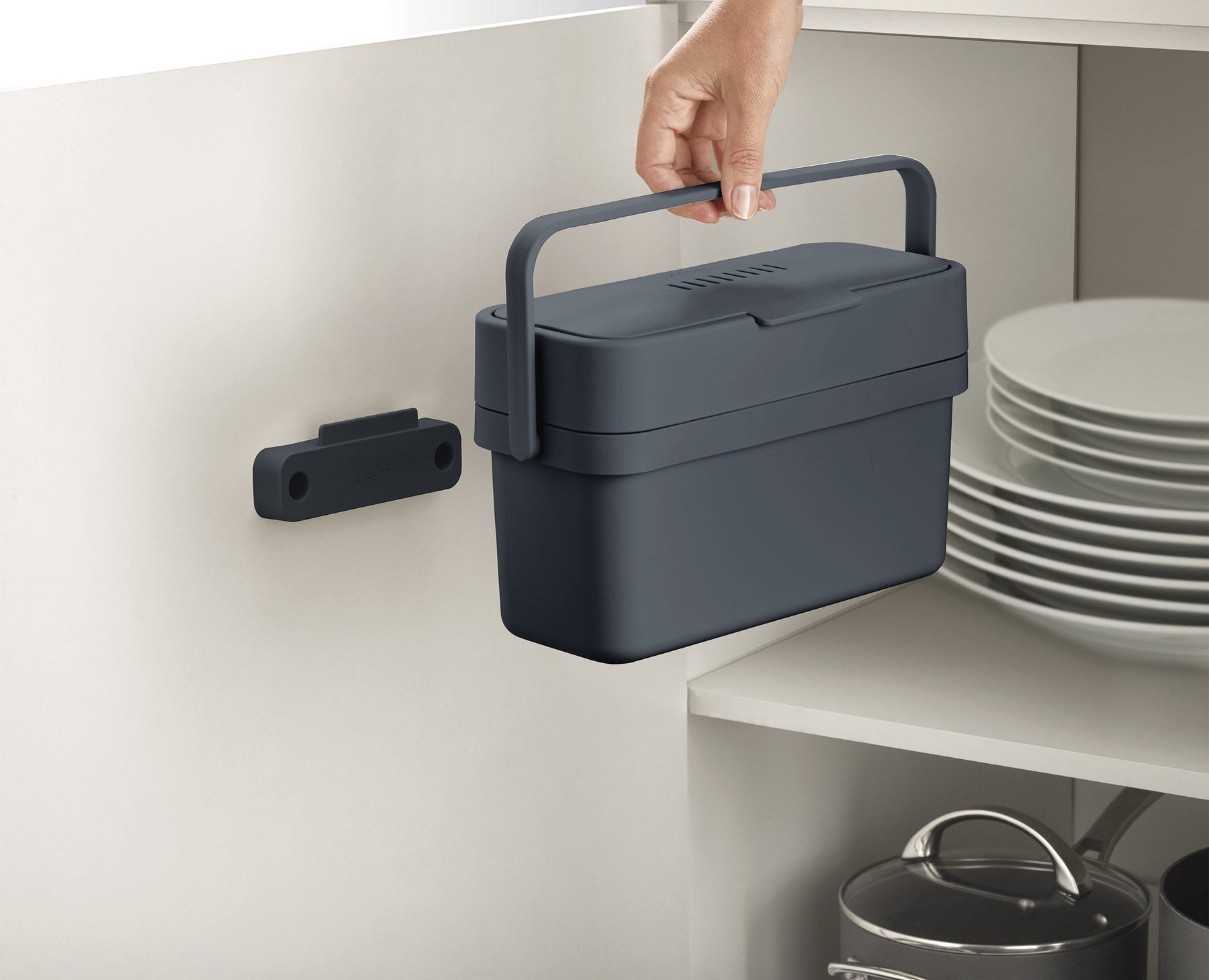 Compo™ 4L Grey Food Waste Caddy Starter Set