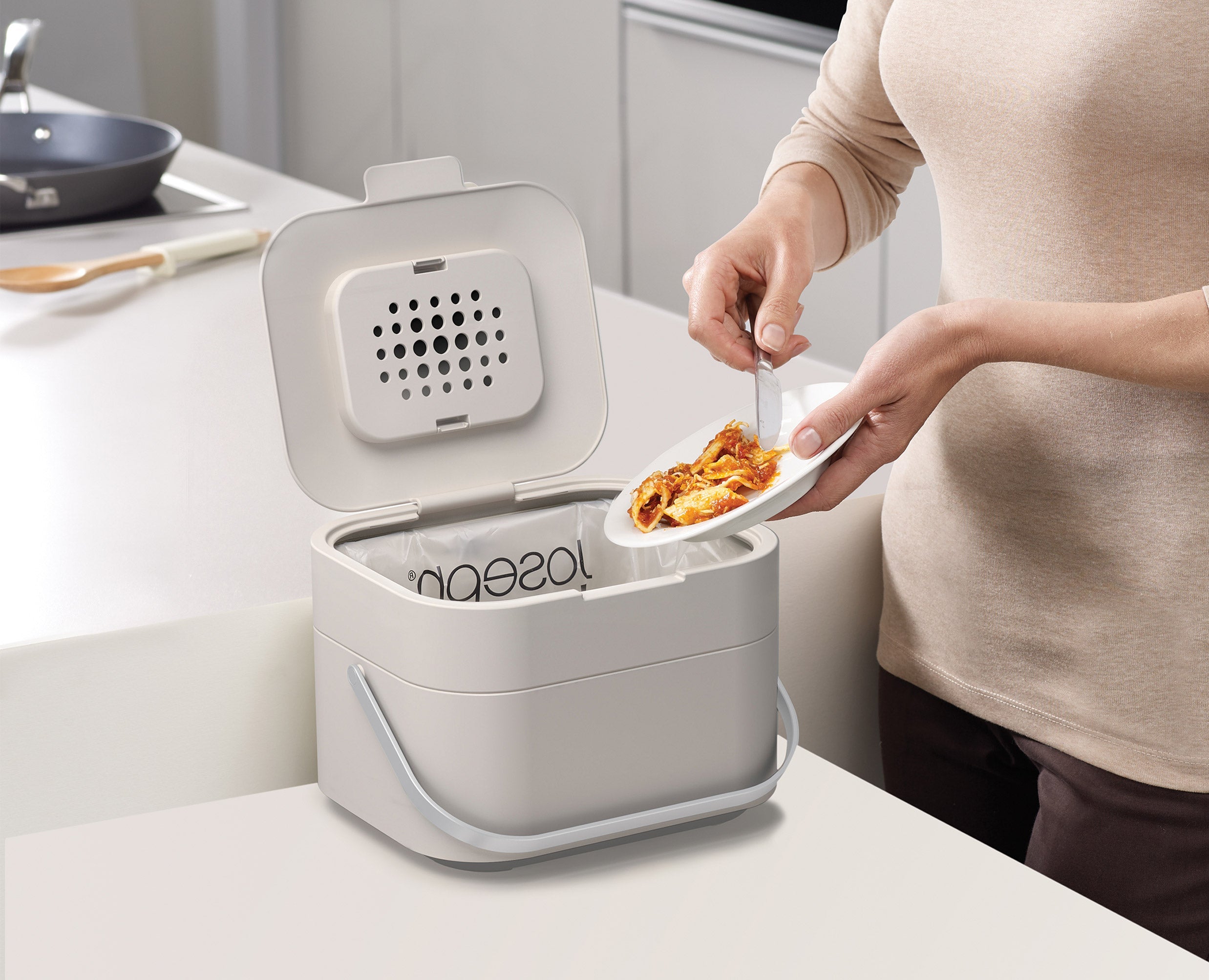 Stack 4L Stone Food Waste Caddy Starter Set