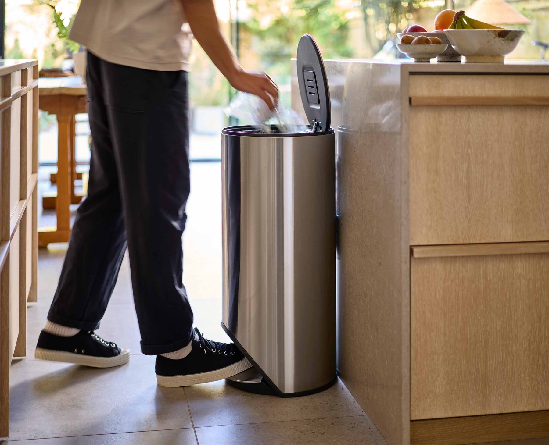 pedal bin 30 litre Easy-push 30L Stainless-steel Pedal Bin