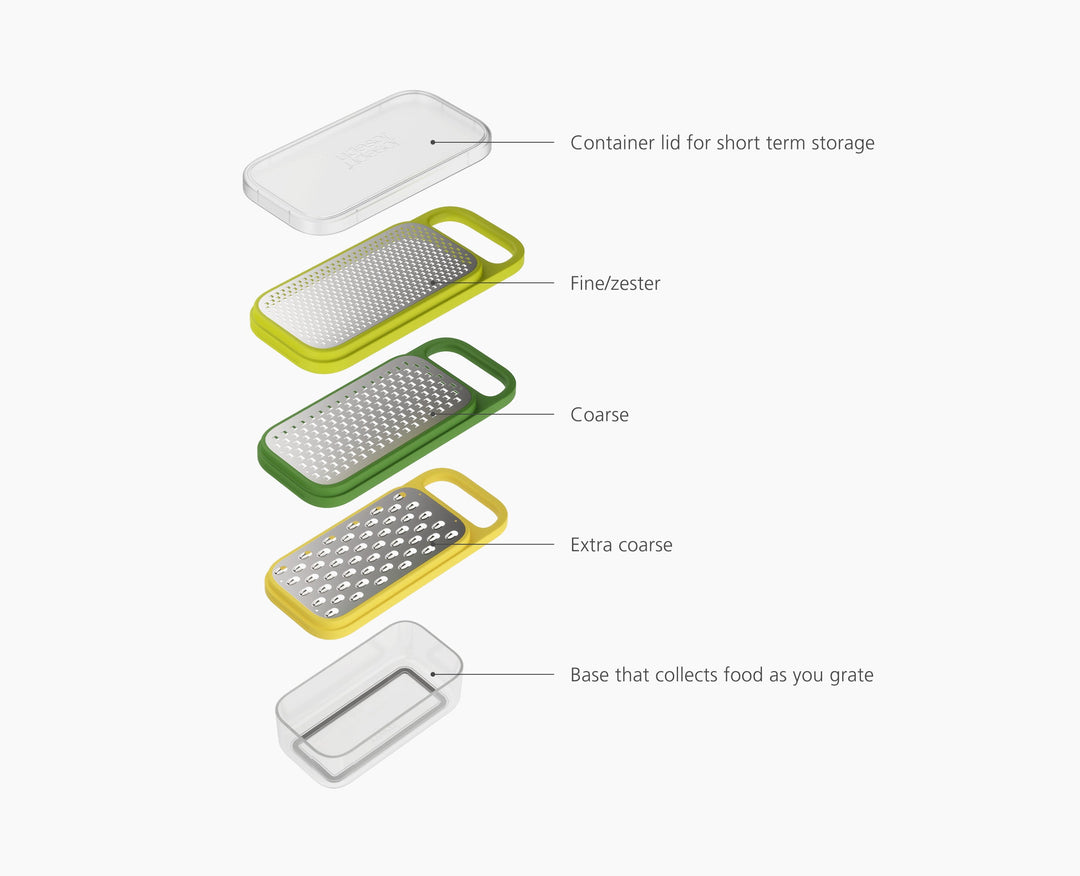 3-piece Grater Set with Container | Joseph Joseph UK