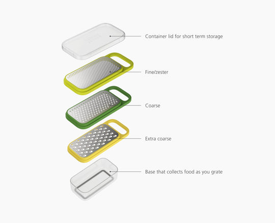 3-piece Grater Set with Container | Joseph Joseph UK