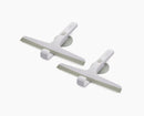EasyStore™ Pack of 2 Light Grey Shower Squeegees with Storage Hook