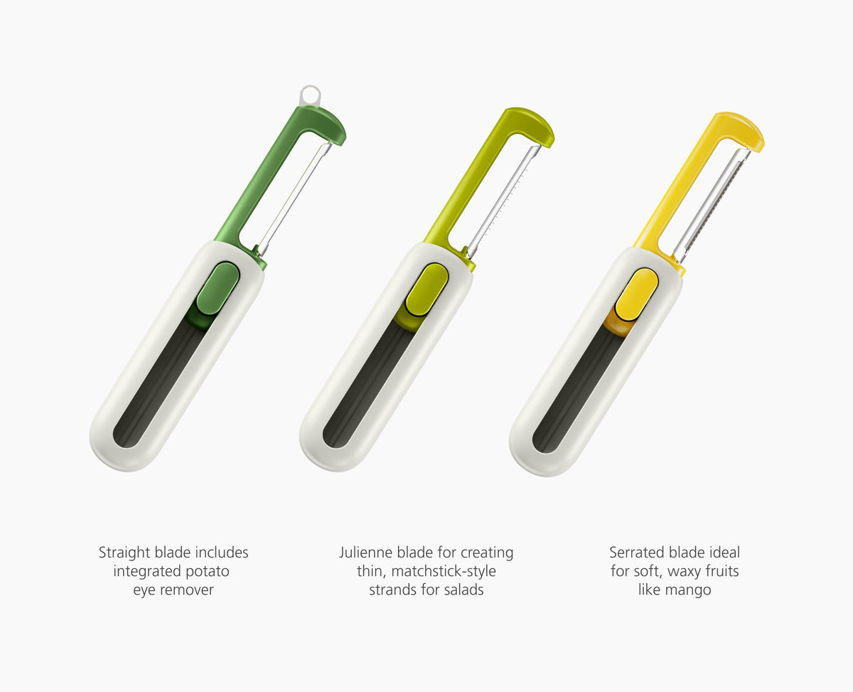 SlideStore™ 3-Piece Peeler Set with Retractable Blades