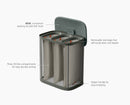Tota 2 Trio 90L Forest Grey Laundry Separation Basket