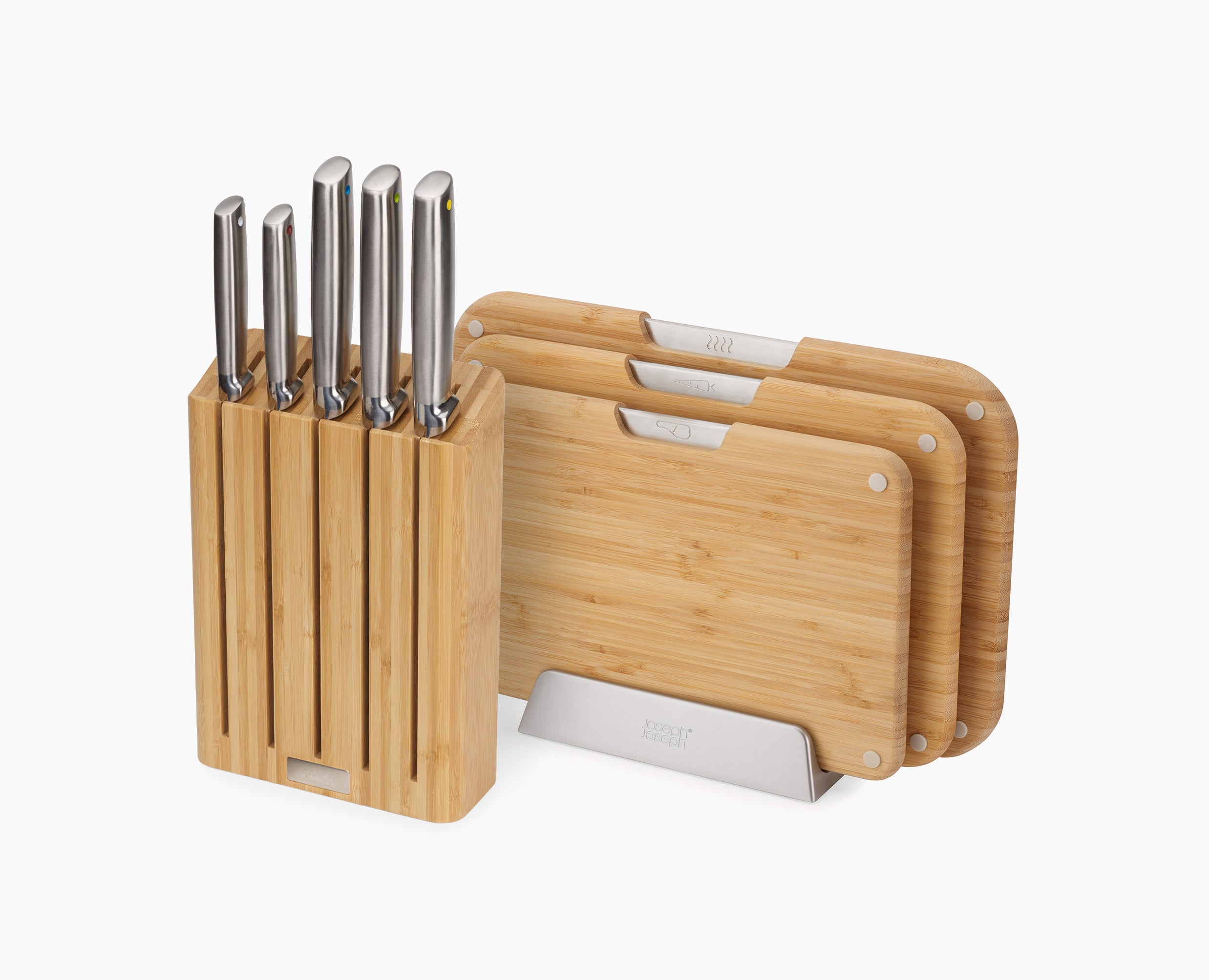 2-piece Bamboo Chopping Board &amp; Knives Set