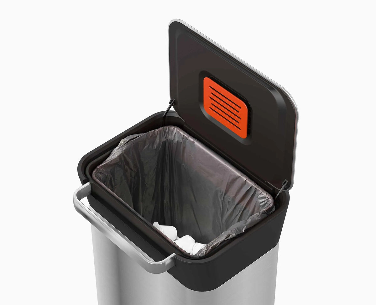 Compression Bin Titan 30L Trash Compactor - Stainless-steel | Joseph Joseph UK
