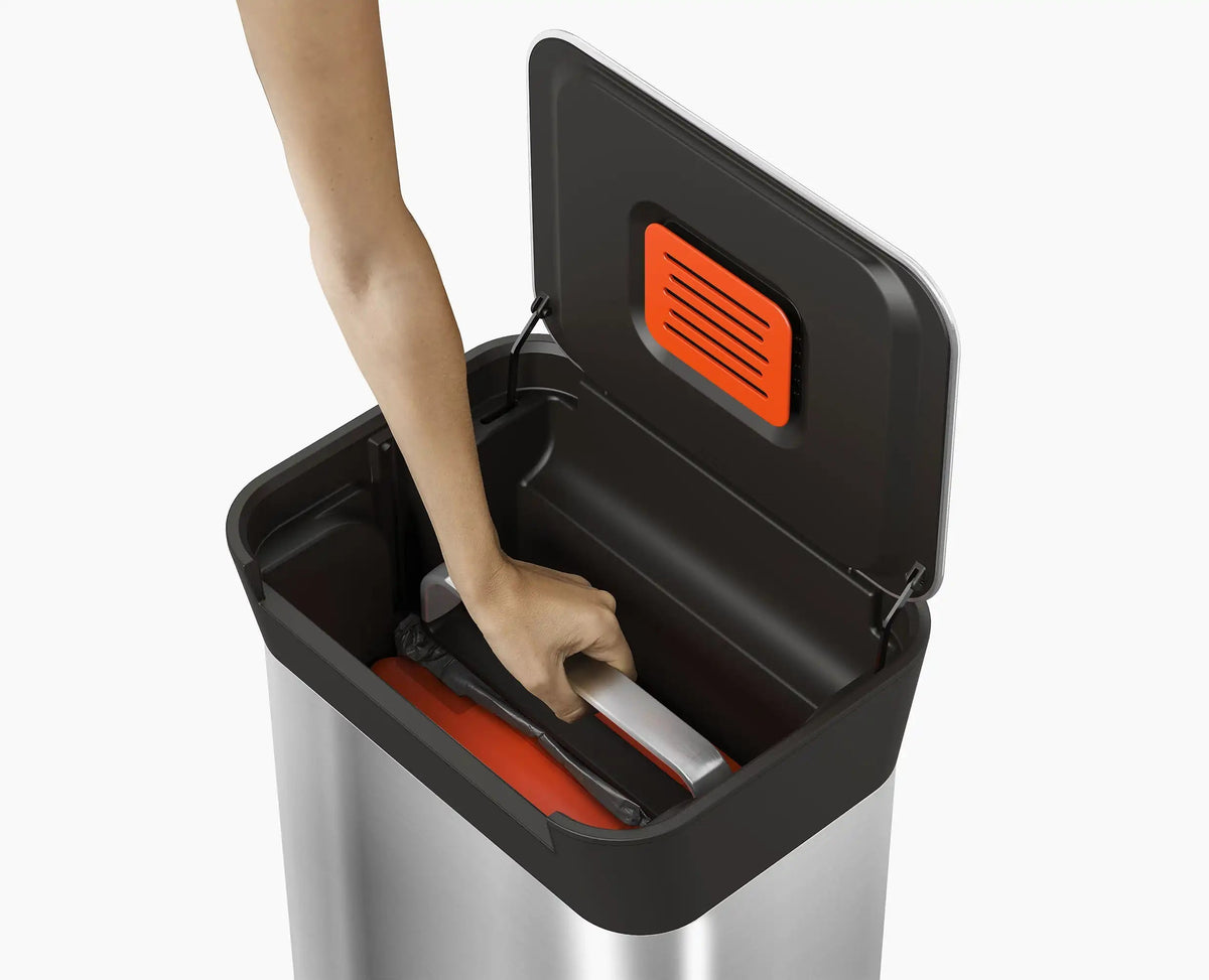 Compression Bin Titan 30L Trash Compactor - Stainless-steel | Joseph Joseph UK