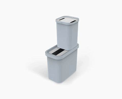 GoRecycle Light Blue Recycling Collector &amp Caddy Set