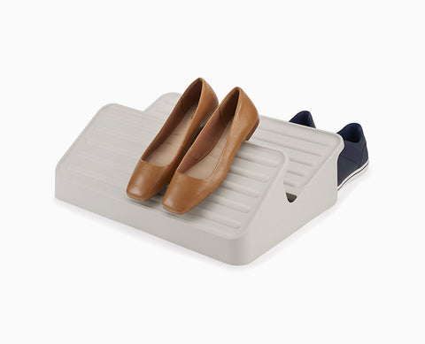 Shoe In™ Large Space saving Ecru Shoe Rack
