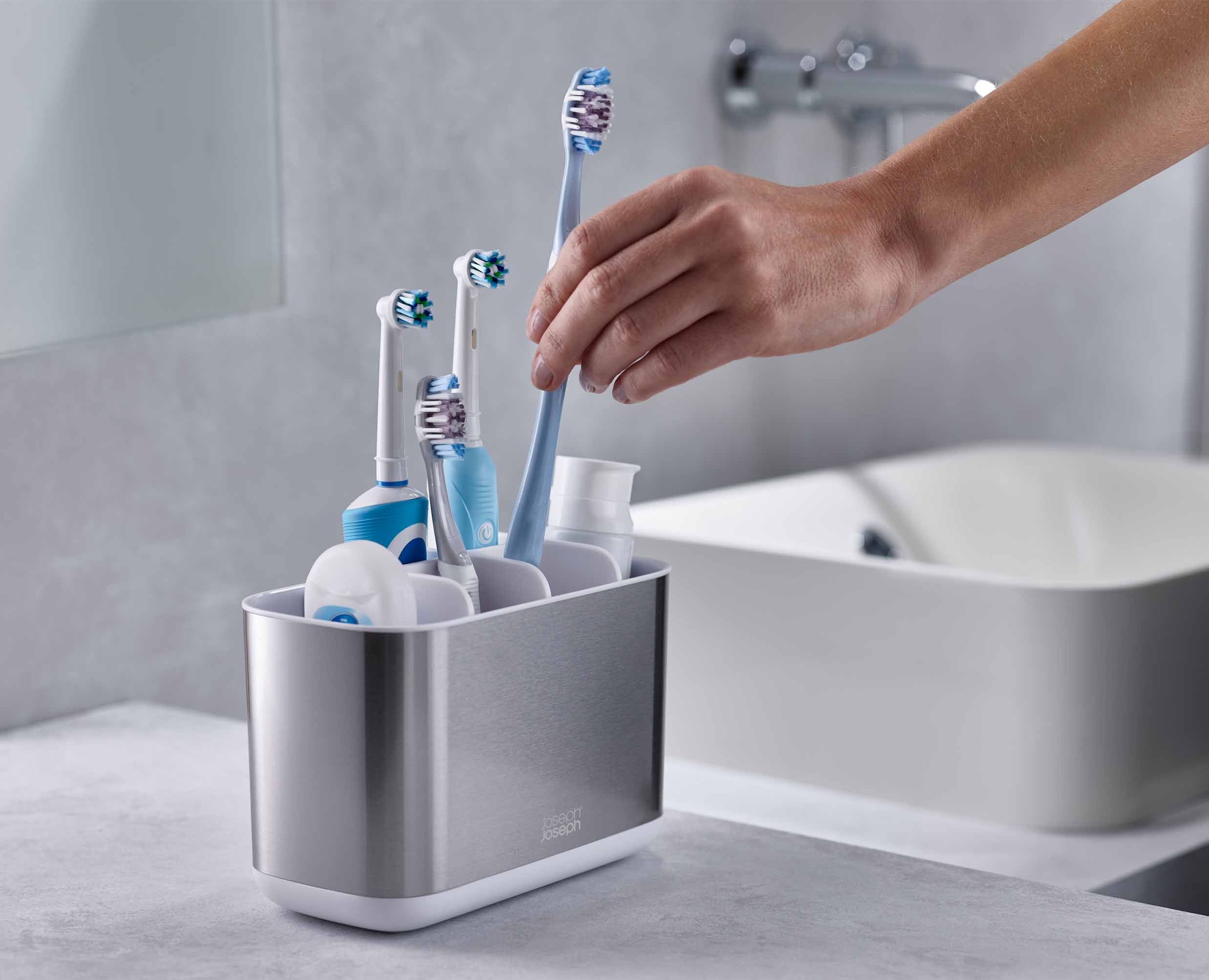 2-piece Bathroom Sink Set - Stainless-steel | Joseph Joseph UK