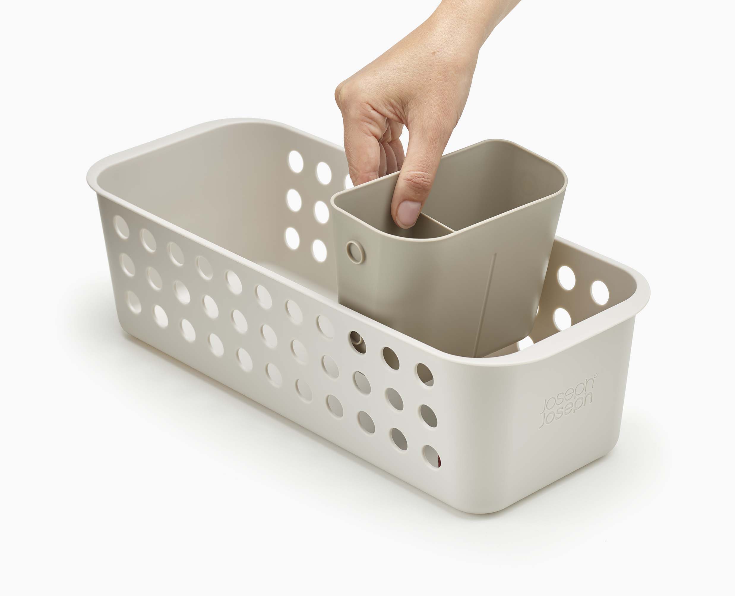 EasyStore™ Slimline Ecru Bathroom Storage Basket