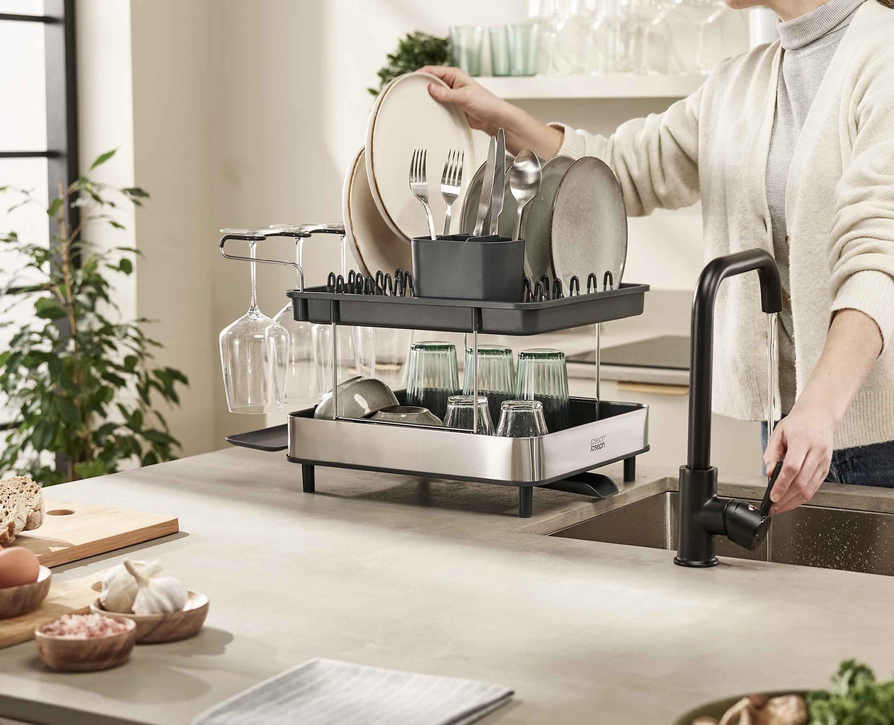 Joseph Joseph Kitchen Products - 10% off Payday offer 3 Excel Steel 2 Tier Dish Rack