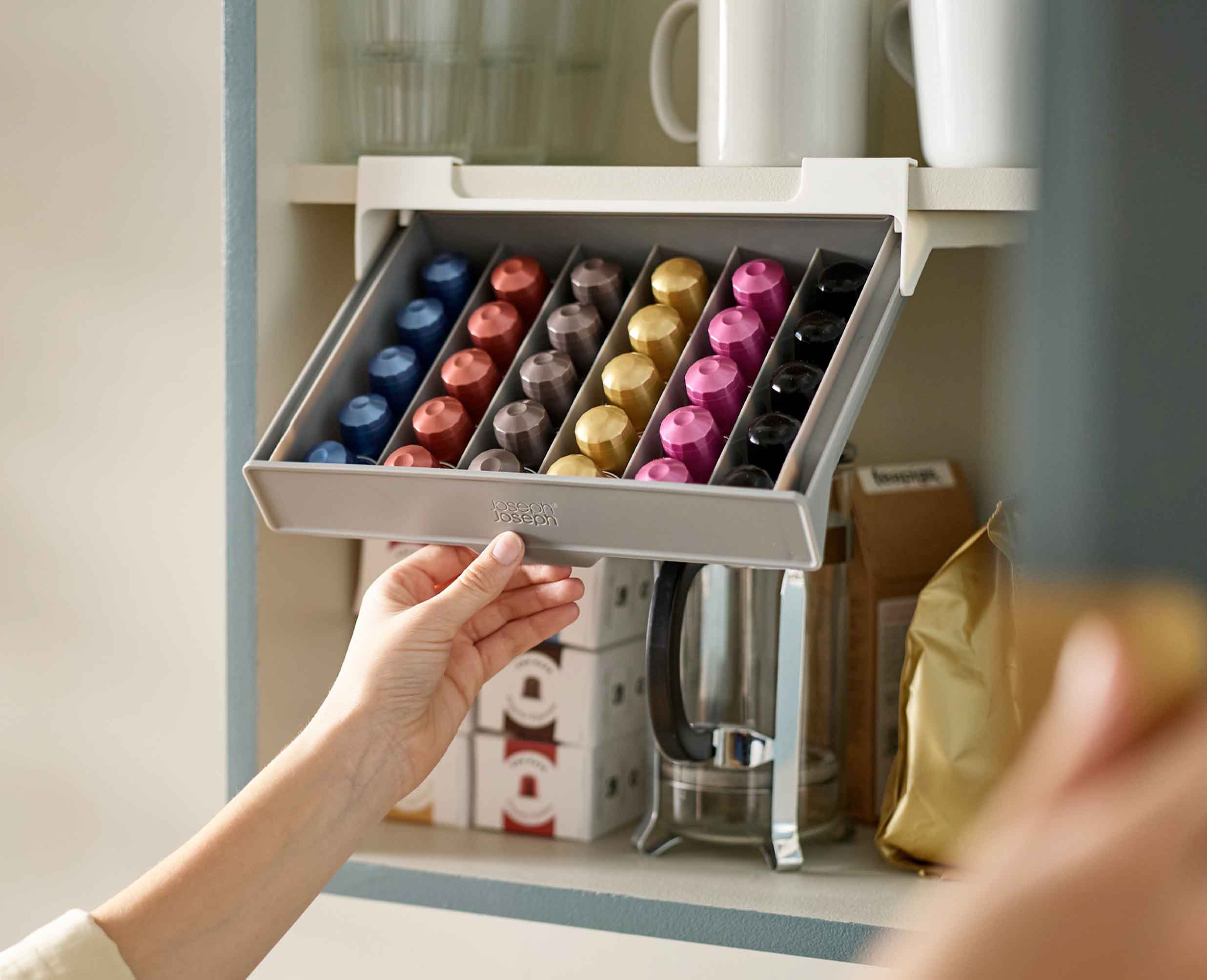 CupboardStore™ Under-shelf Coffee Pod Drawer Joseph Joseph UK