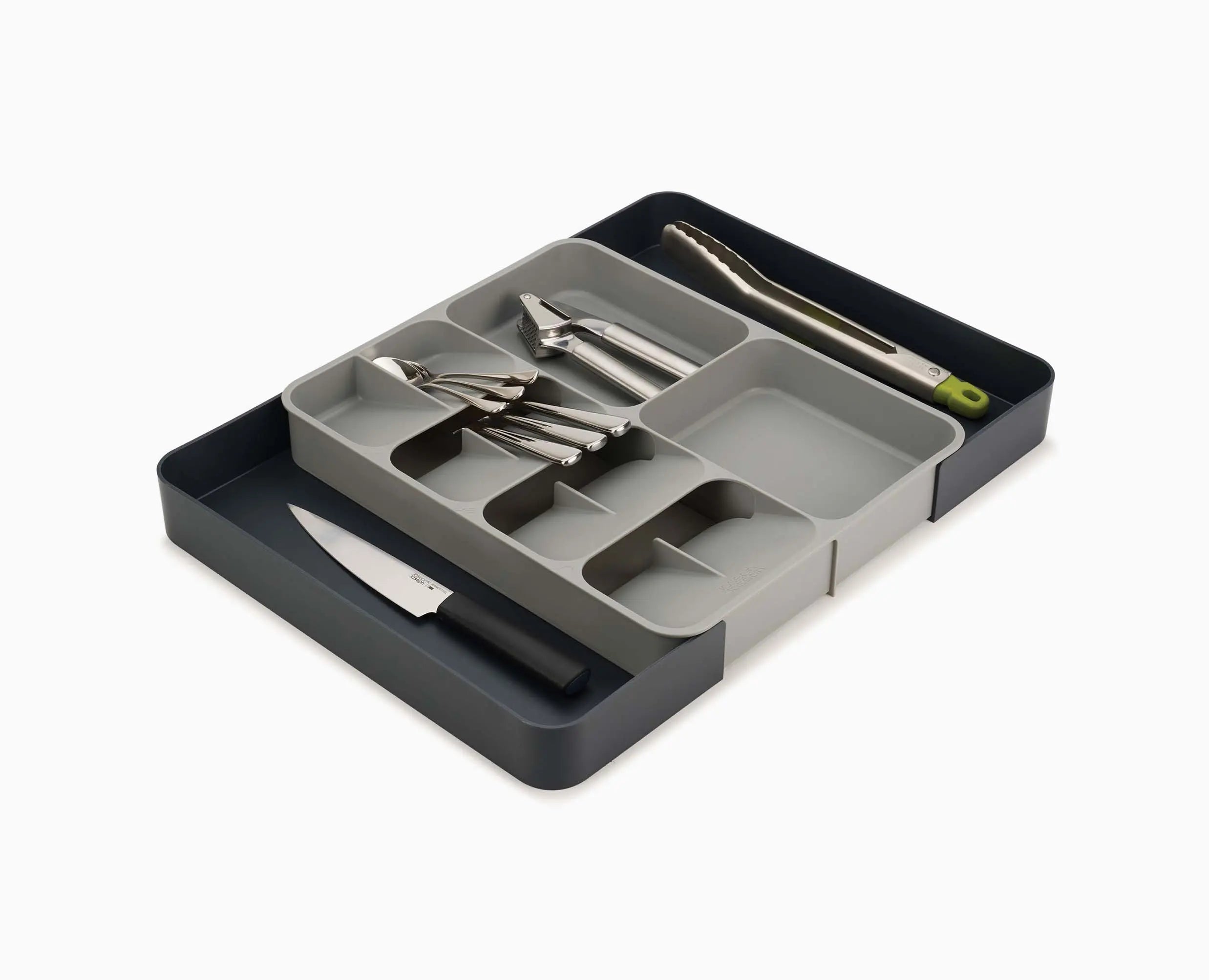 DrawerStore™ Grey Expanding Cutlery, Utensil &amp; Gadgets Organiser