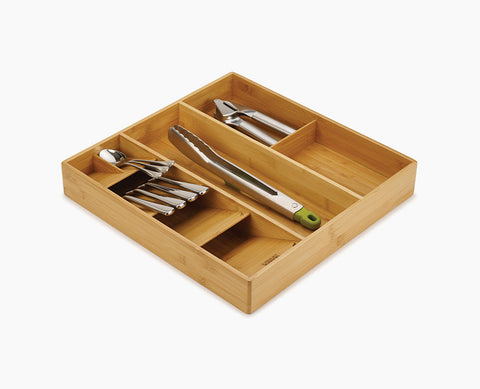 DrawerStore™ Bamboo Cutlery Utensil &amp Gadget Organiser