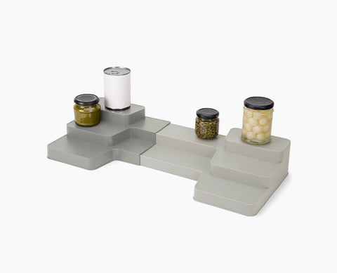 DUO Expandable Tiered Cupboard Organiser